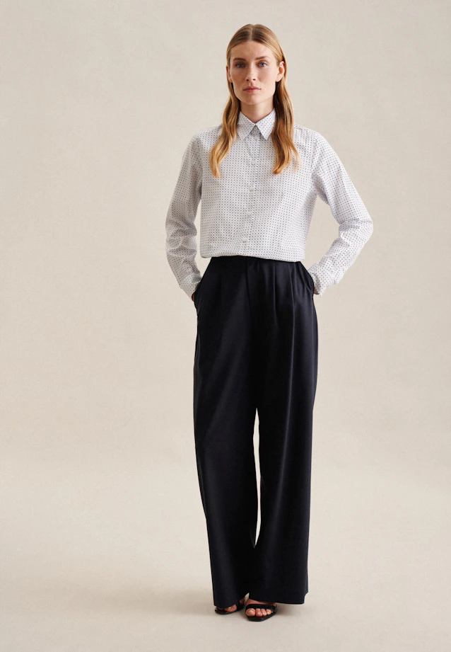 Chemisier chemise Imprimé in Blanc |  Seidensticker Onlineshop