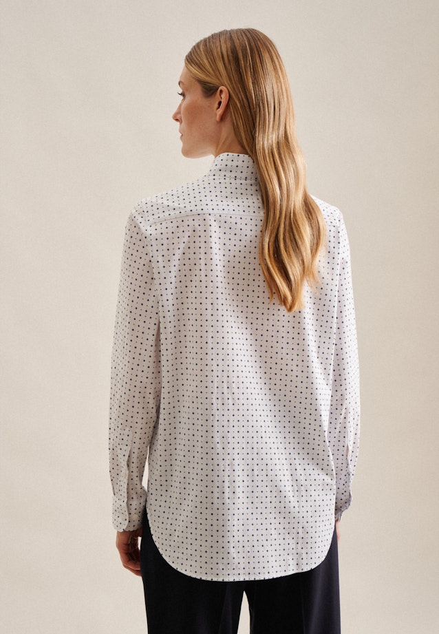 Shirt Blouse Print in White |  Seidensticker Onlineshop