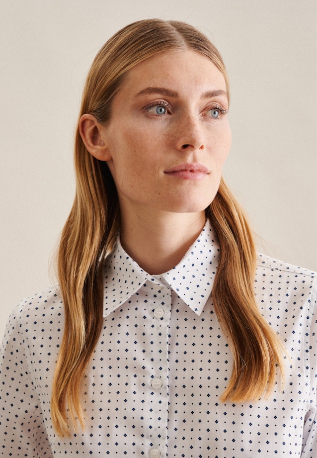 Shirt Blouse Print in White |  Seidensticker Onlineshop