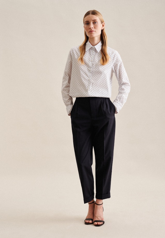 Shirt Blouse Print in White |  Seidensticker Onlineshop