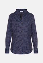 Blouse col Calice Popeline Manche longue in Bleu Foncé |  Seidensticker Onlineshop