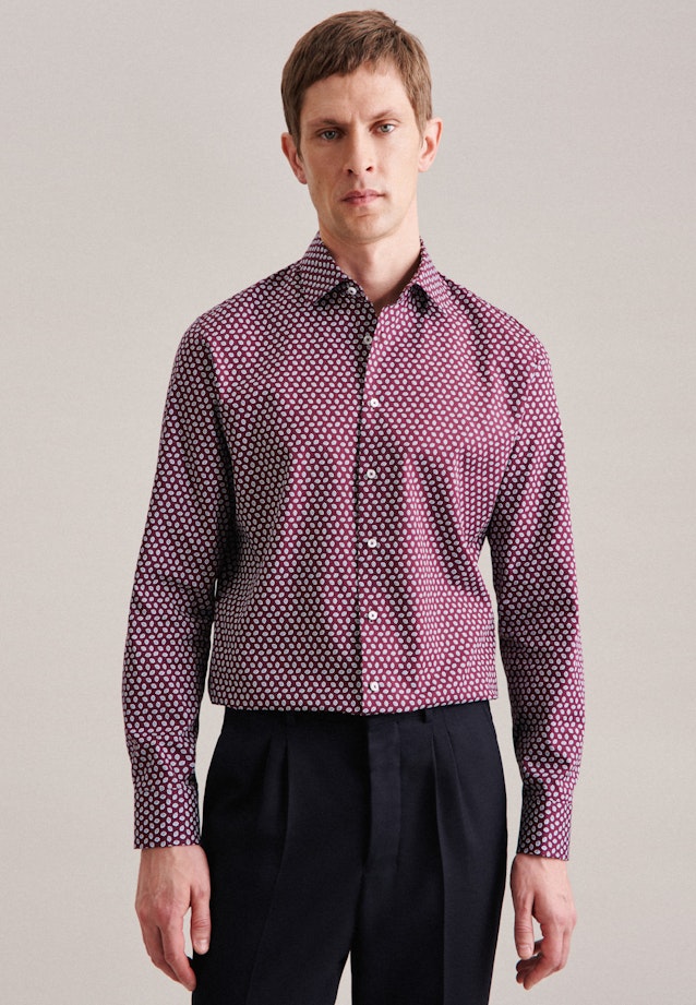 Shaped Business shirt Print in Red |  Seidensticker Onlineshop