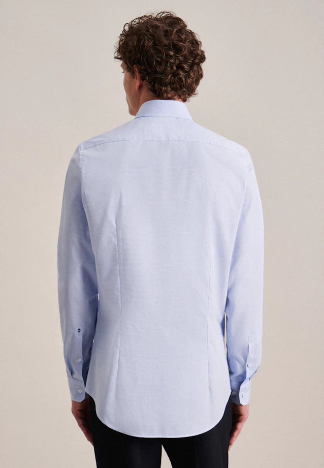 Shaped Business shirt Check in Light Blue |  Seidensticker Onlineshop