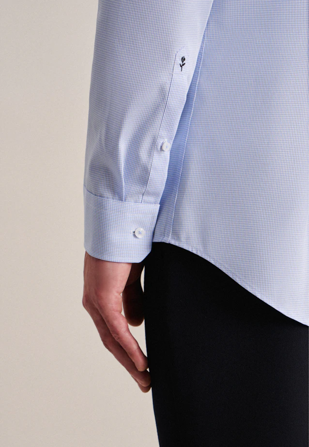 Shaped Business shirt Check in Light Blue |  Seidensticker Onlineshop