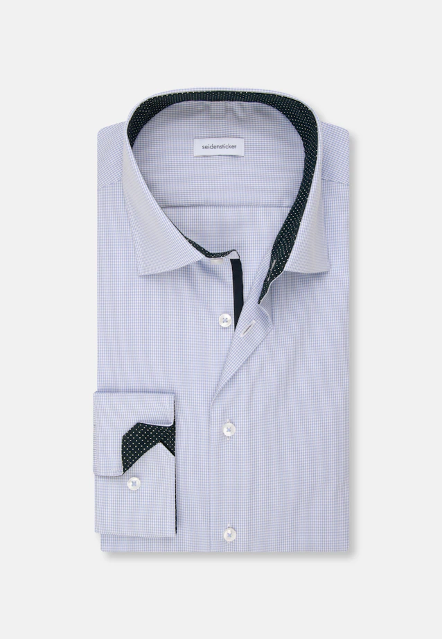 Shaped Business shirt Check in Light Blue |  Seidensticker Onlineshop