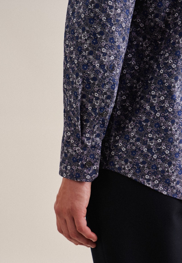 Comfort Business shirt Floral in Grey |  Seidensticker Onlineshop
