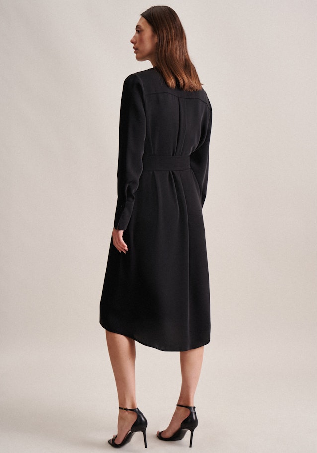 Crepe Midi (knee-length) Dress in Black | Seidensticker Onlineshop