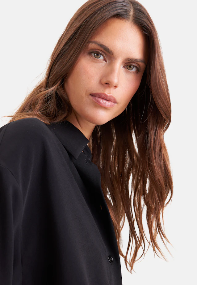 Oversizebluse Uni in Schwarz |  Seidensticker Onlineshop