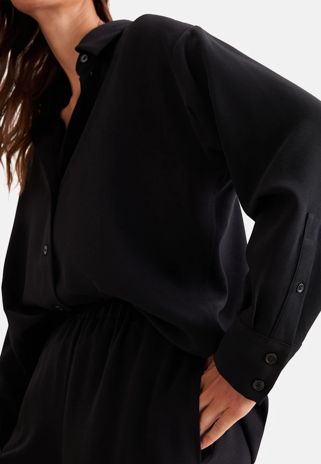 Oversizebluse Uni in Schwarz |  Seidensticker Onlineshop