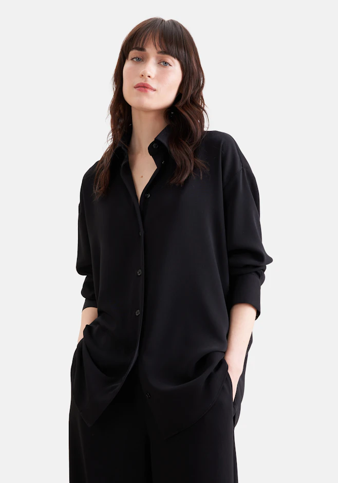 Oversize Hemdbluse in Schwarz | Seidensticker Onlineshop