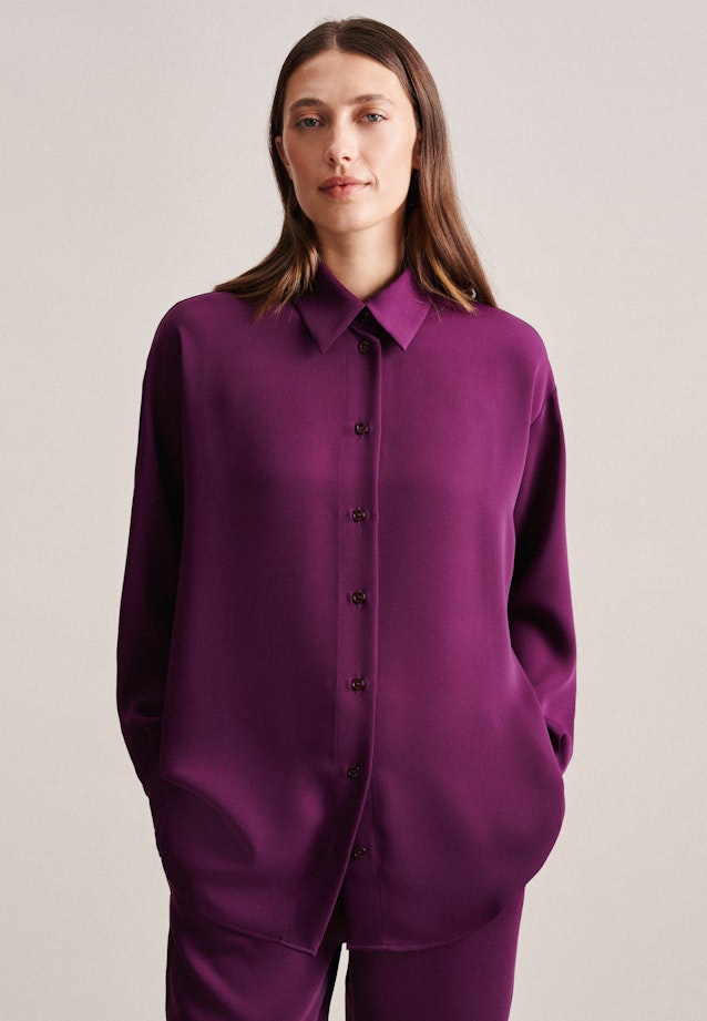 Collar Long Blouse in Purple |  Seidensticker Onlineshop