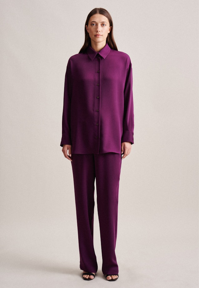 Crepe Long Blouse in Purple |  Seidensticker Onlineshop