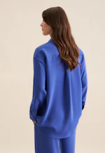 Oversize Hemdbluse in Mittelblau |  Seidensticker Onlineshop