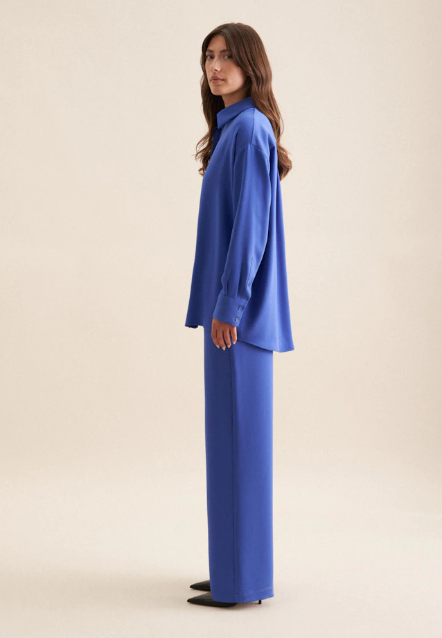 Oversize Hemdbluse in Mittelblau |  Seidensticker Onlineshop