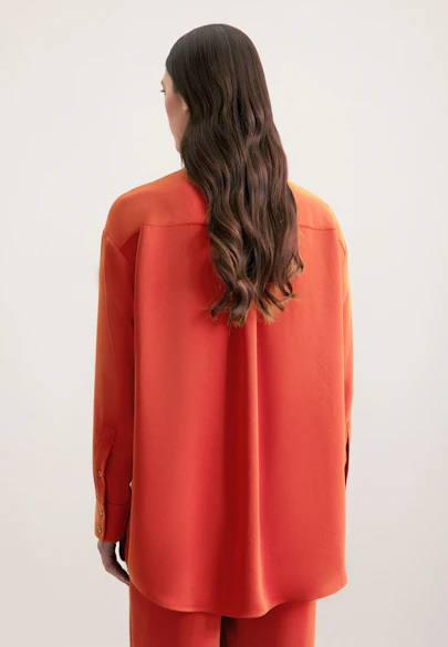 Oversize Hemdbluse in Orange |  Seidensticker Onlineshop