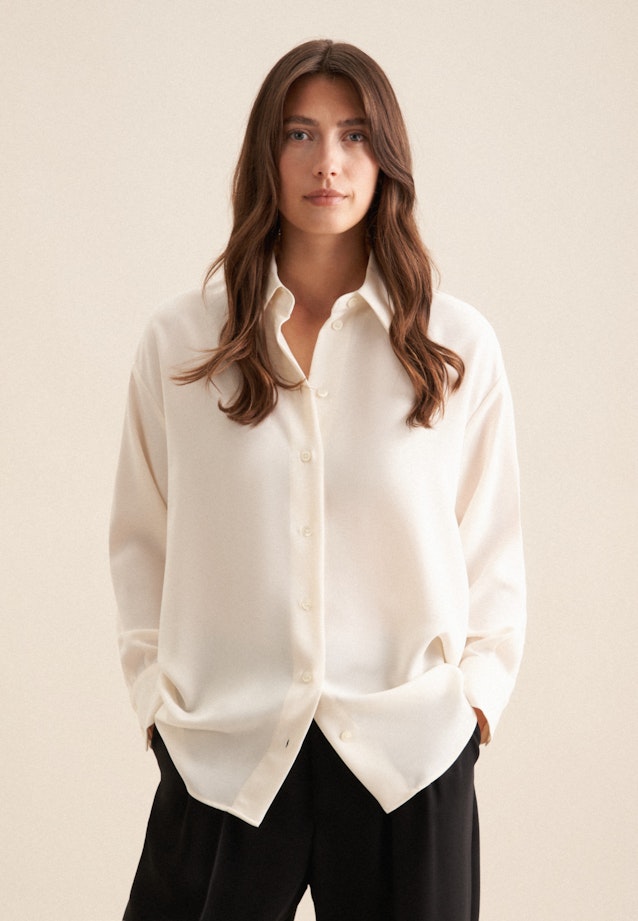 Longbluse,  , Oversizebluse Uni in Ecru |  Seidensticker Onlineshop