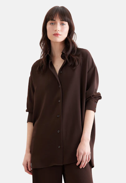 Oversize Hemdbluse in Braun |  Seidensticker Onlineshop