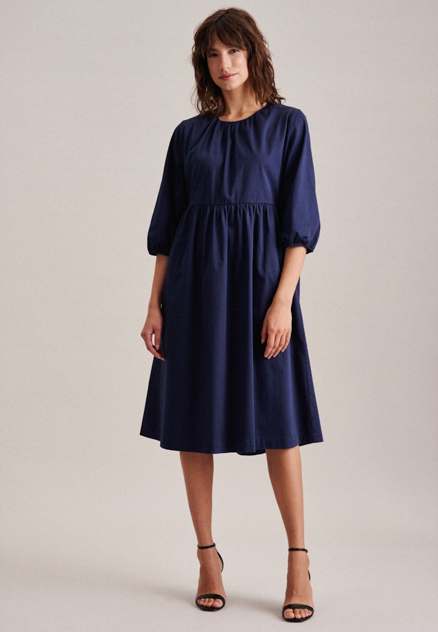 Crew Neck Dress in Dark Blue |  Seidensticker Onlineshop