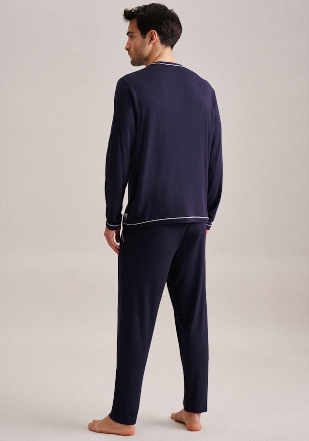 Regular Pyjama Uni in Bleu Foncé | Seidensticker Onlineshop