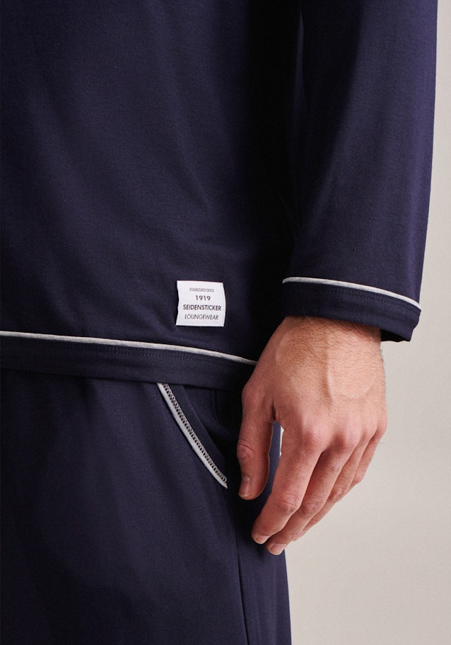 Regular Pyjama Uni in Bleu Foncé | Seidensticker Onlineshop