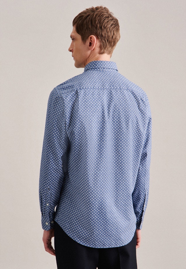 Chemise casual in Regular with Col Boutonné in Bleu Clair | Seidensticker Onlineshop