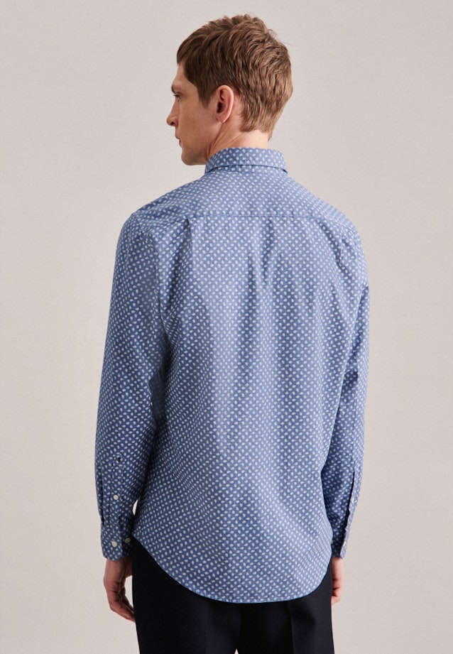 Regular Casual Hemd Druck in Hellblau |  Seidensticker Onlineshop
