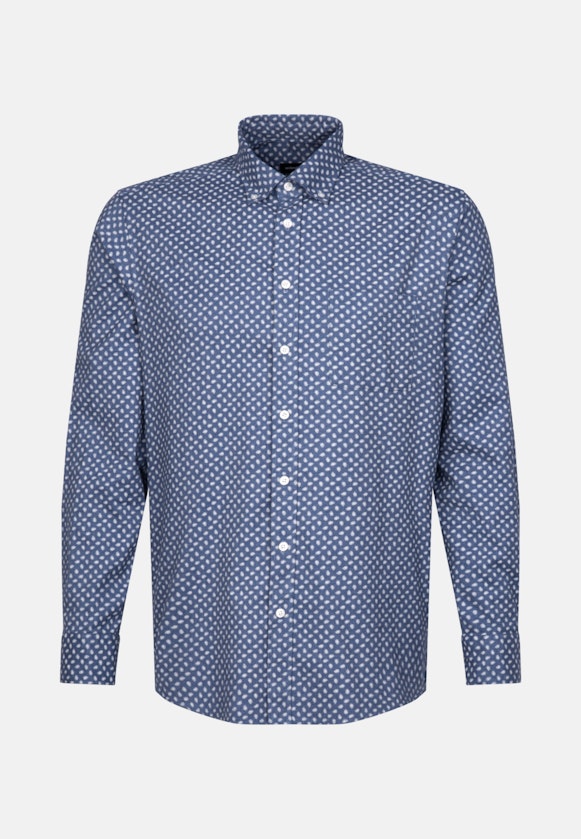 Regular Casual Hemd Druck in Hellblau |  Seidensticker Onlineshop