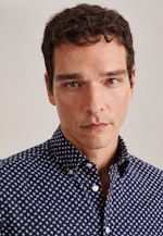 Regular Casual Hemd Druck in Dunkelblau |  Seidensticker Onlineshop