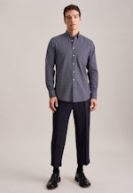 Regular Casual Hemd Druck in Dunkelblau |  Seidensticker Onlineshop