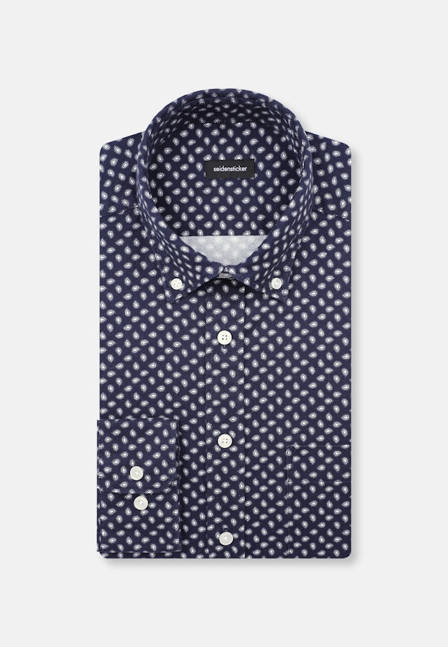 Regular Casual Hemd Druck in Dunkelblau |  Seidensticker Onlineshop