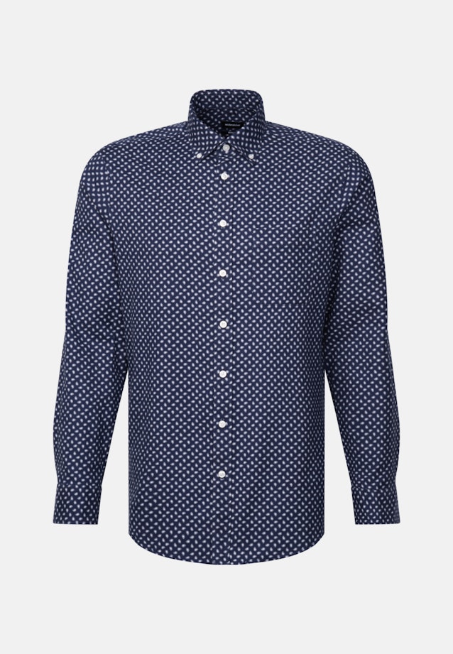 Regular Casual Hemd Druck in Dunkelblau |  Seidensticker Onlineshop