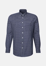 Regular Casual Hemd Druck in Dunkelblau |  Seidensticker Onlineshop