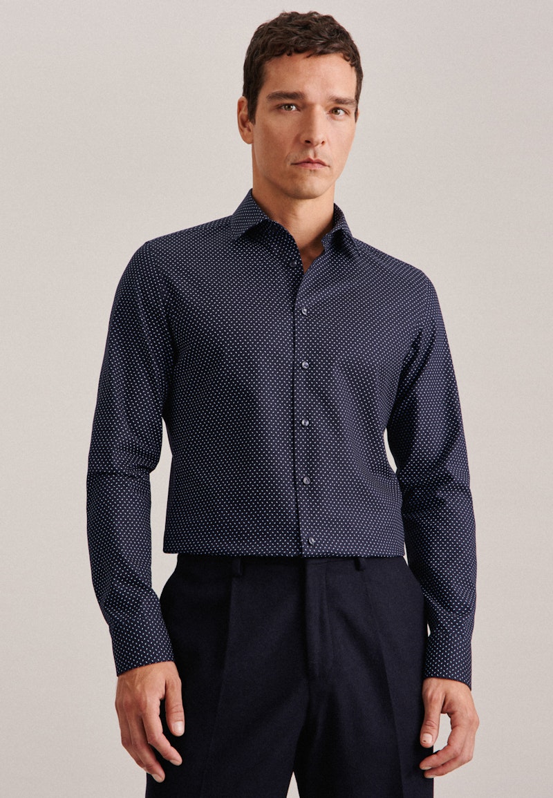 Business Shirt in Slim with Kent-Collar