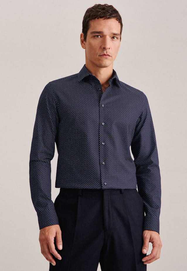 Slim Chemise d'affaires Paisley in Bleu Foncé |  Seidensticker Onlineshop