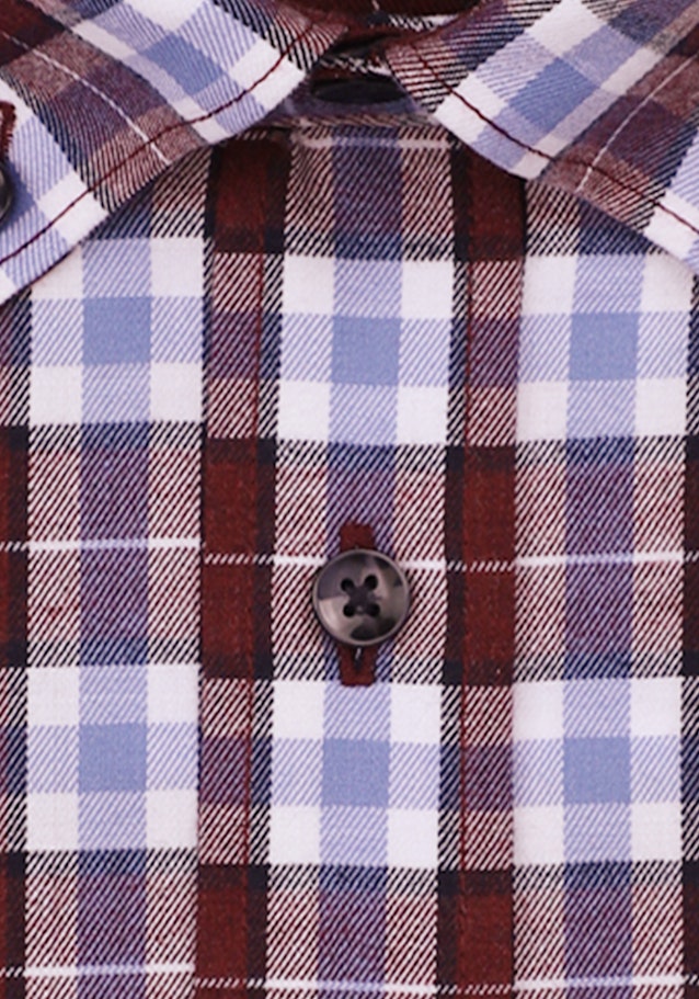 Twill Flanellhemd in Slim mit Button-Down-Kragen in Rot |  Seidensticker Onlineshop