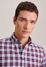 Twill Flanellhemd in Slim mit Button-Down-Kragen in Rot |  Seidensticker Onlineshop