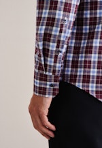 Twill Flanellhemd in Slim mit Button-Down-Kragen in Rot |  Seidensticker Onlineshop