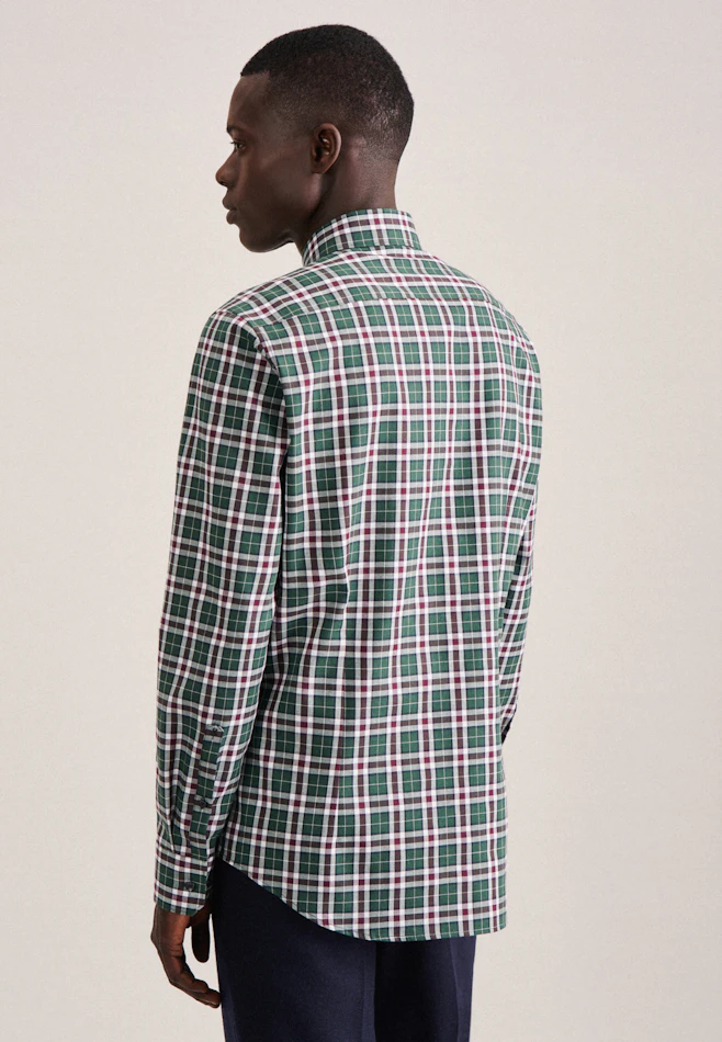 Slim Flanellhemd Karo in Grün | Seidensticker Onlineshop