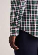 Twill Flanellhemd in Slim mit Button-Down-Kragen in Grün |  Seidensticker Onlineshop