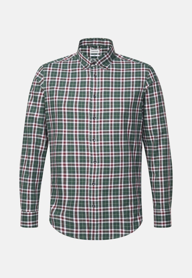 Slim Flanellhemd Karo in Grün |  Seidensticker Onlineshop