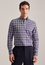 Slim Flannel shirt Check in Purple |  Seidensticker Onlineshop