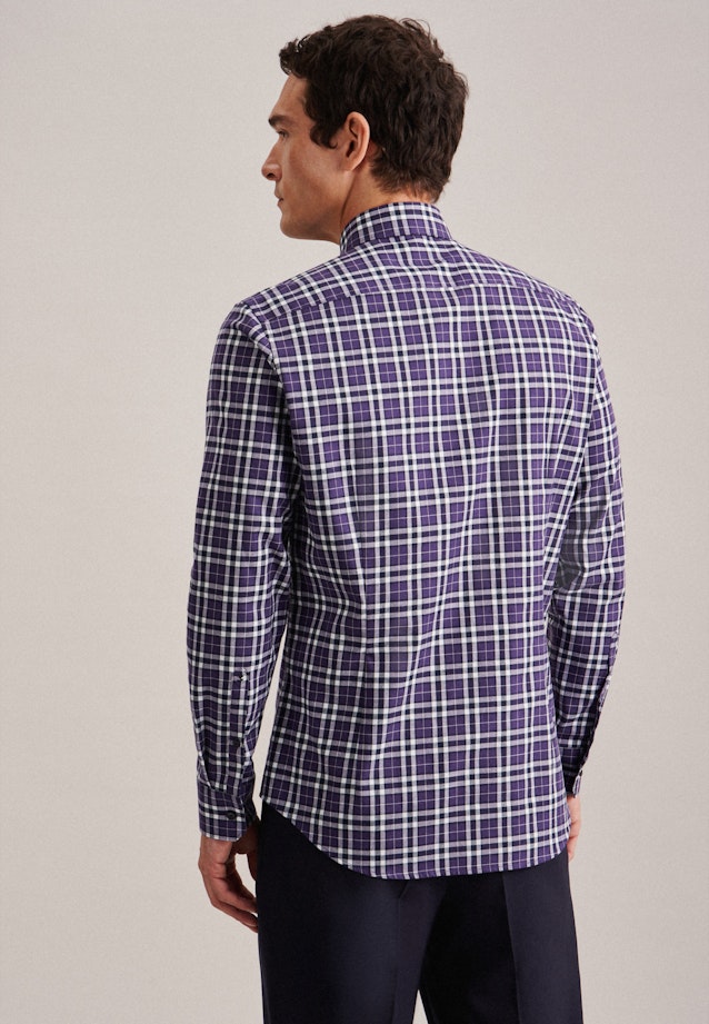 Slim Flannel shirt Check in Purple |  Seidensticker Onlineshop
