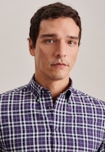 Slim Flannel shirt Check in Purple |  Seidensticker Onlineshop