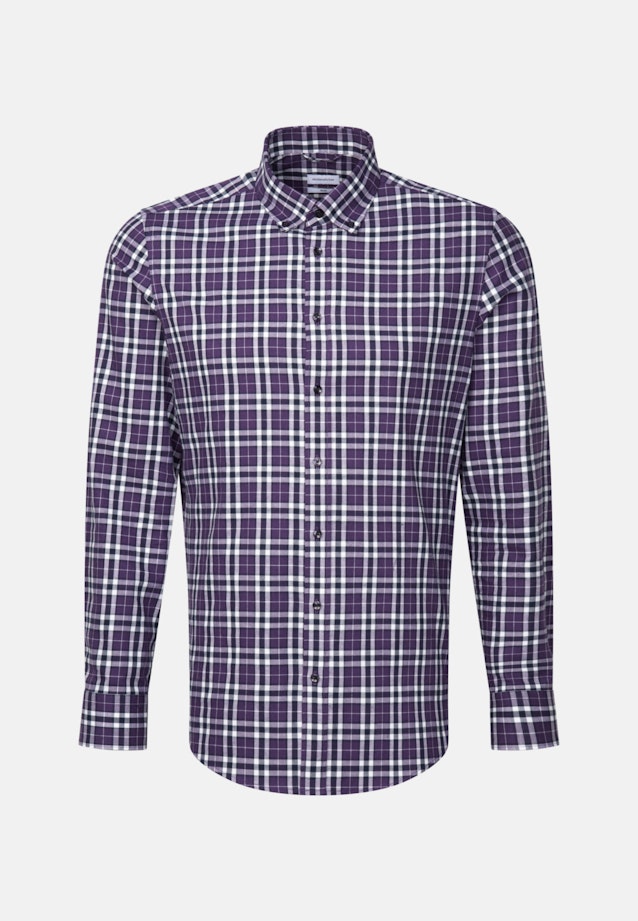 Slim Flannel shirt Check in Purple |  Seidensticker Onlineshop
