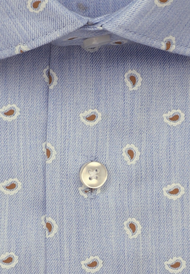 Regular Flannel shirt Print in Light Blue |  Seidensticker Onlineshop