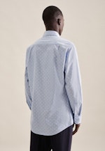 Regular Flannel shirt Print in Light Blue |  Seidensticker Onlineshop