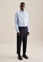 Regular Flannel shirt Print in Light Blue |  Seidensticker Onlineshop