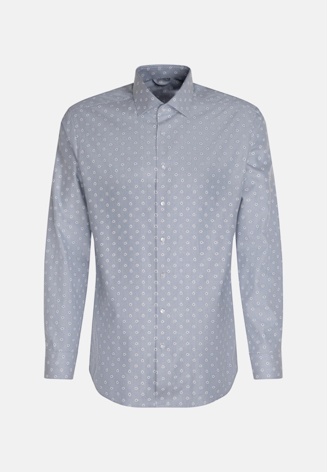 Regular Flannel shirt Print in Light Blue |  Seidensticker Onlineshop