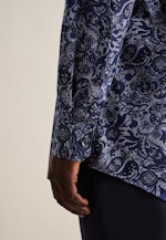 Regular Chemise en flanelle Floral in Bleu Foncé |  Seidensticker Onlineshop