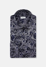 Regular Chemise en flanelle Floral in Bleu Foncé |  Seidensticker Onlineshop
